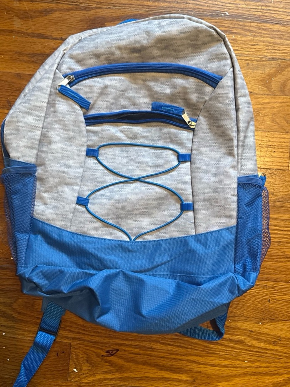 Kids Blue and Light Gray School Backpack
